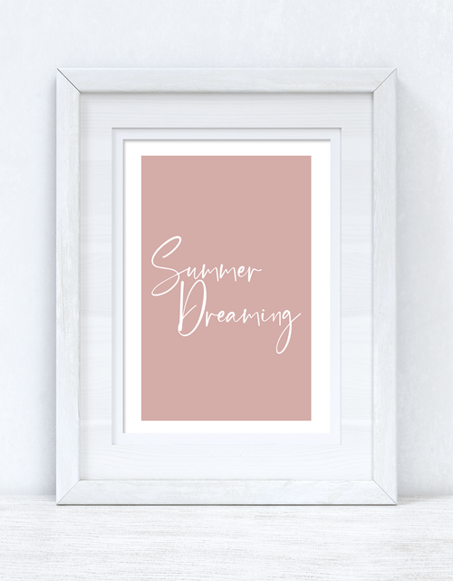 Load image into Gallery viewer, Summer Dreaming Nude Pink Summer Seasonal Wall Home Decor Print by WinsterCreations™ Official Store
