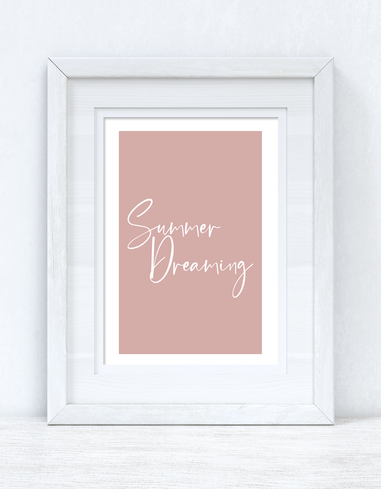 Summer Dreaming Nude Pink Summer Seasonal Wall Home Decor Print by WinsterCreations™ Official Store