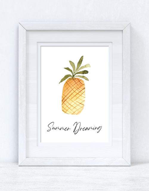 Load image into Gallery viewer, Summer Dreaming Pineapple Summer Seasonal Wall Home Decor Print by WinsterCreations™ Official Store
