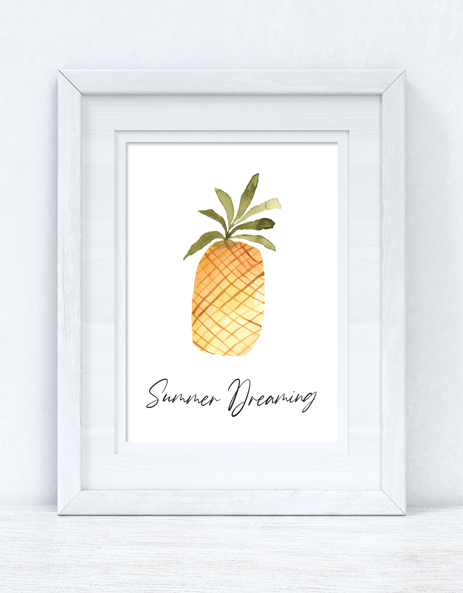 Summer Dreaming Pineapple Summer Seasonal Wall Home Decor Print by WinsterCreations™ Official Store