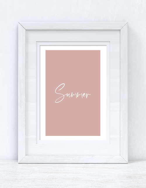 Load image into Gallery viewer, Summer Nude Pink Summer Seasonal Wall Home Decor Print by WinsterCreations™ Official Store
