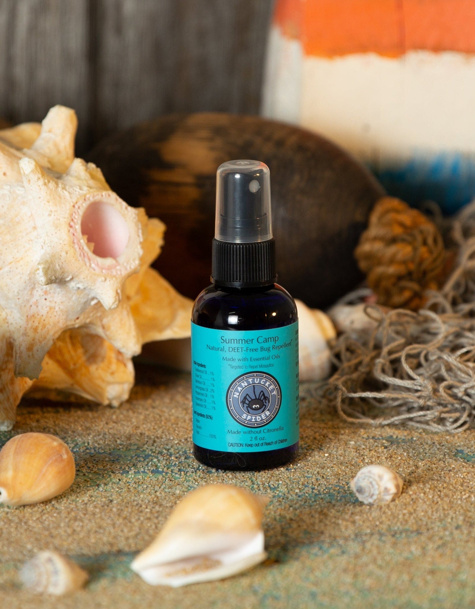 Summer Camp Bug Repellent Spray for Kids by Nantucket Spider & Nantucket Footprint