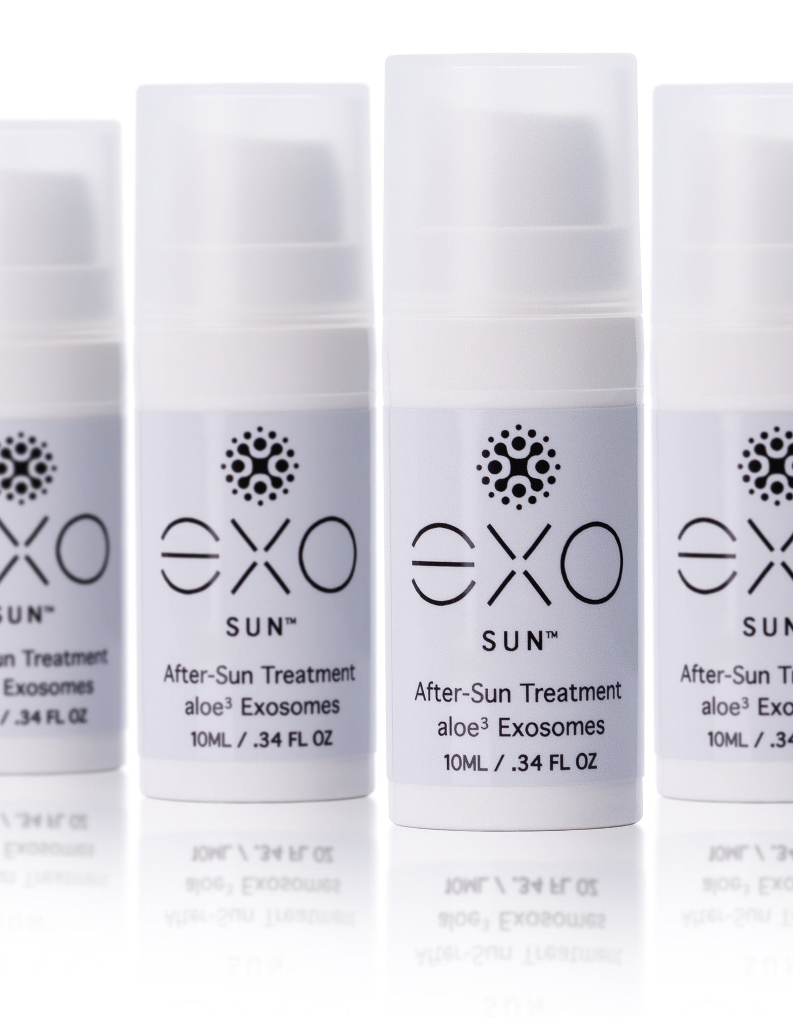 EXO SUN™ - After-Sun Treatment - Travel Size, 4 bottles - 10ML / .34 fl oz  (x4) by Exoceuticals