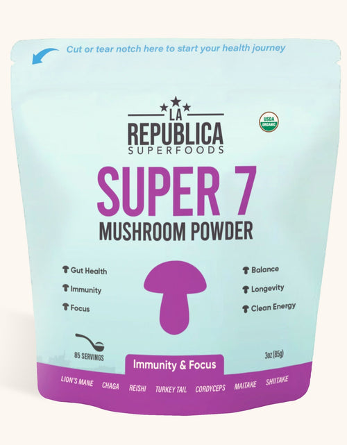 Load image into Gallery viewer, Super 7 Mushroom Extract Powder (3 oz) by La Republica Superfoods
