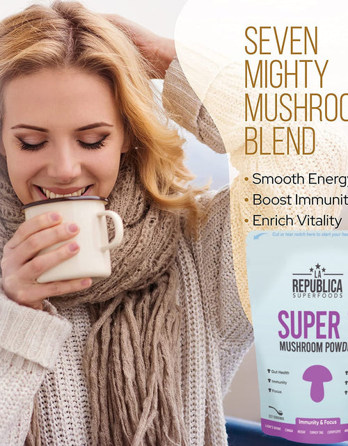 Load image into Gallery viewer, Super 7 Mushroom Extract Powder (8 oz) by La Republica Superfoods
