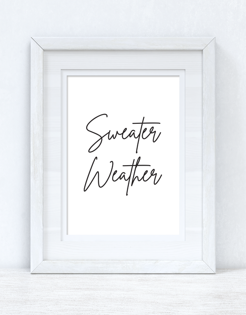 Load image into Gallery viewer, Sweater Weather Autumn Seasonal Wall Home Decor Print by WinsterCreations™ Official Store
