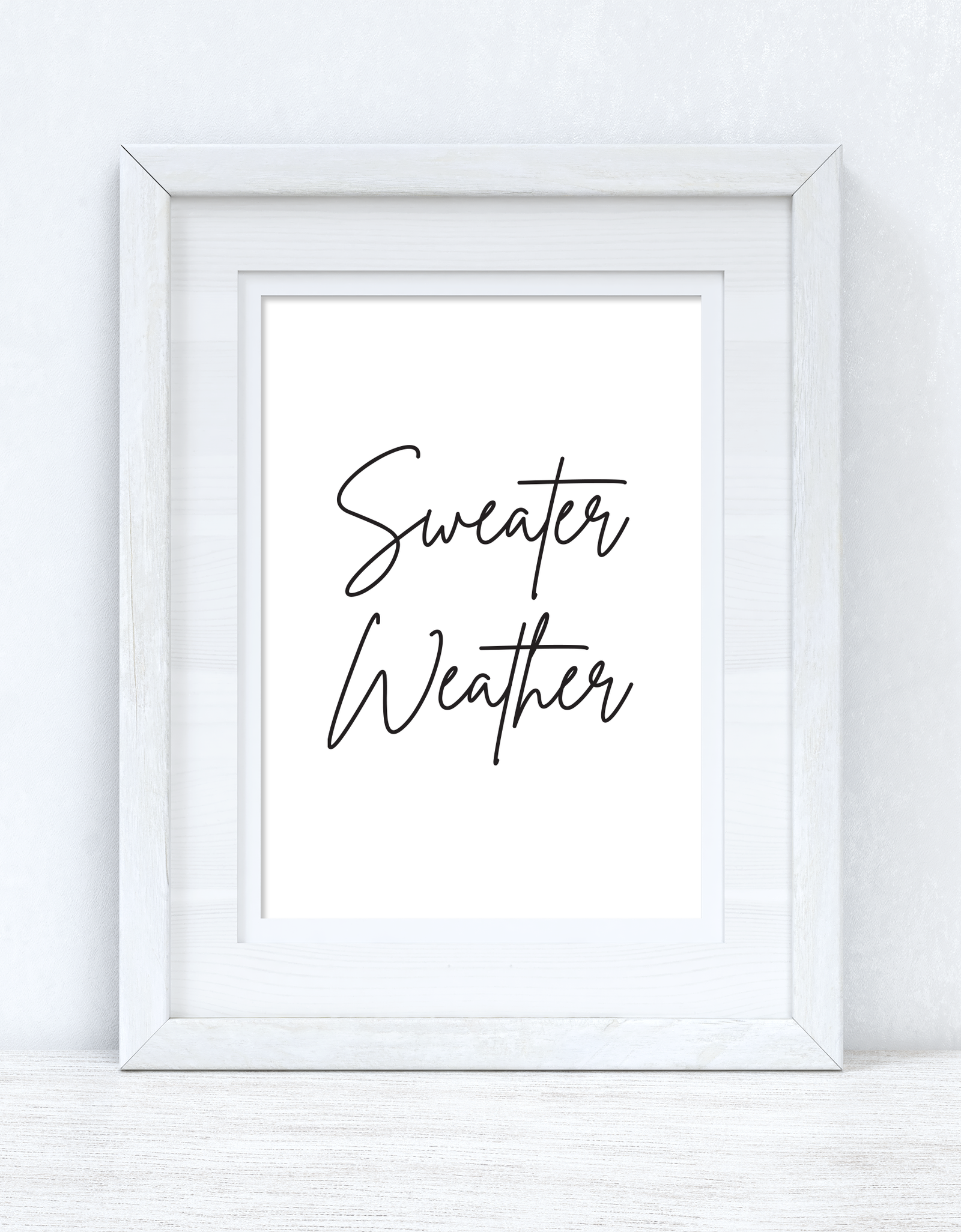 Sweater Weather Autumn Seasonal Wall Home Decor Print by WinsterCreations™ Official Store