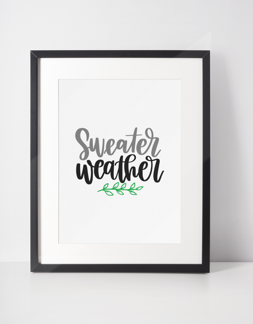 Load image into Gallery viewer, Sweater Weather 2022 Autumn Seasonal Wall Home Decor Print by WinsterCreations™ Official Store
