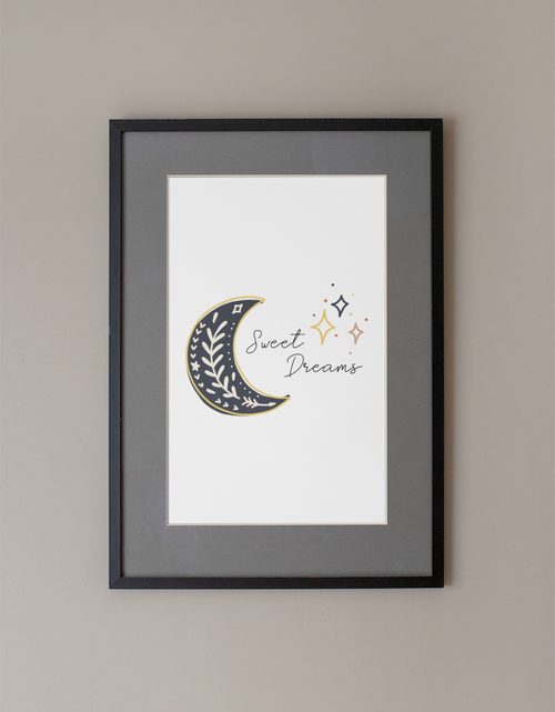 Load image into Gallery viewer, Sweet Dreams Boho Hippie Simple Home Wall Decor Print by WinsterCreations™ Official Store
