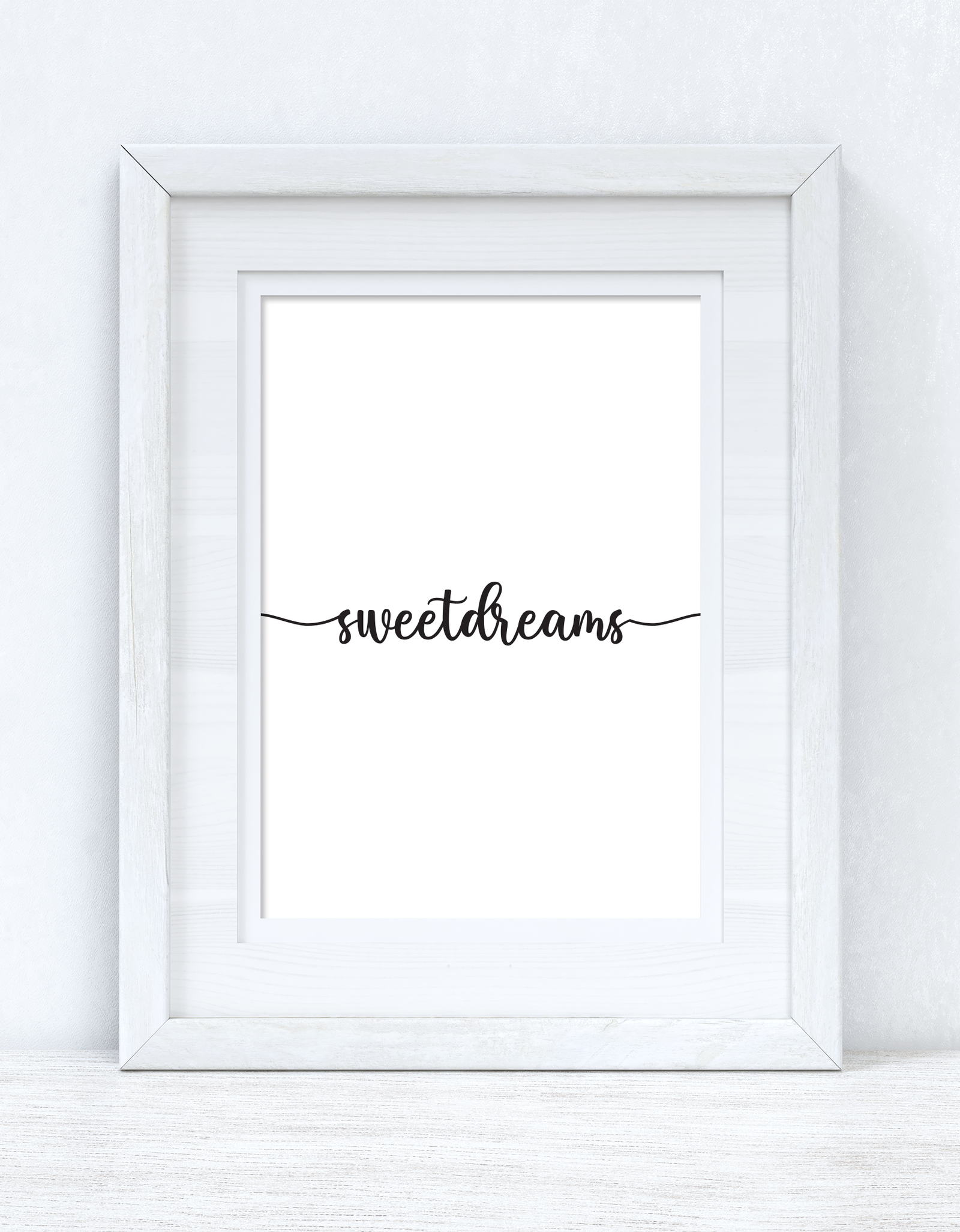Sweetdreams Line Bedroom Simple Decor Print by WinsterCreations™ Official Store