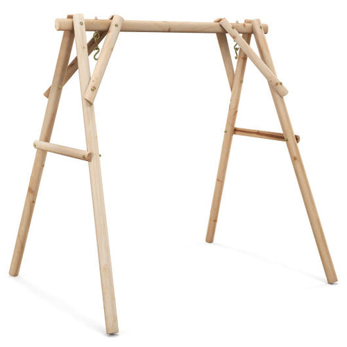 Load image into Gallery viewer, Heavy Duty Wooden Swing Frame with Reinforced Bars
