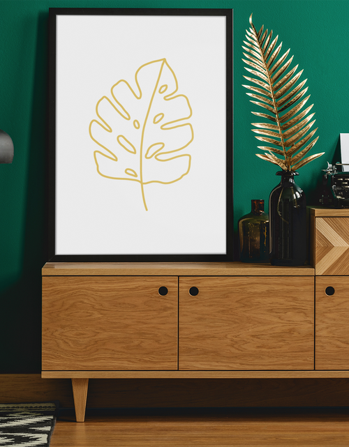 Load image into Gallery viewer, Swiss Boho Cheese Leaf Boho Hippie Simple Home Wall Decor Print by WinsterCreations™ Official Store
