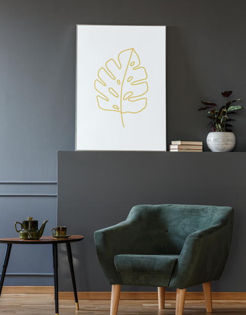 Load image into Gallery viewer, Swiss Boho Cheese Leaf Boho Hippie Simple Home Wall Decor Print by WinsterCreations™ Official Store
