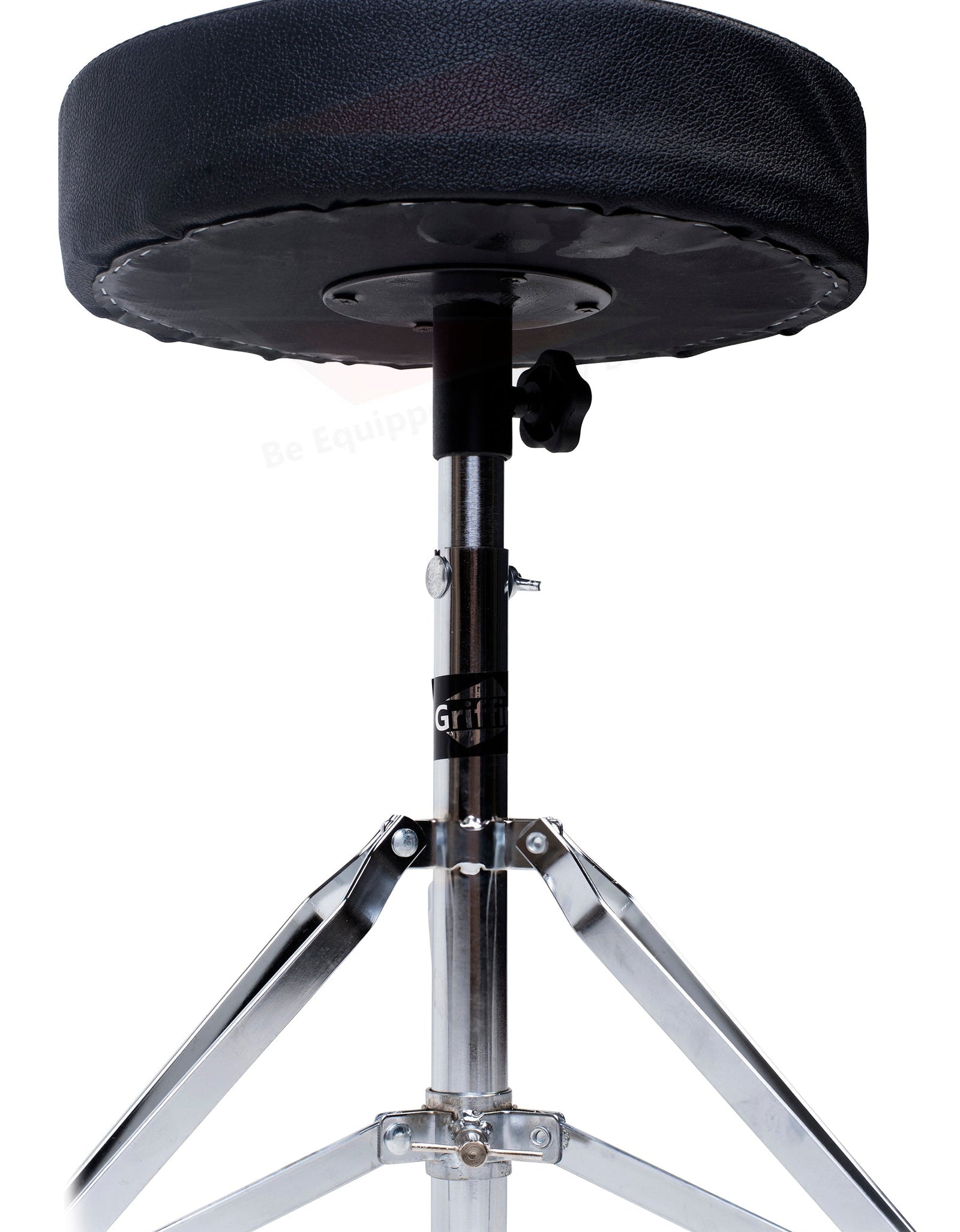 Drum Throne Stand by GRIFFIN - Padded Drummer’s Seat - Drum Set Percussion Chair for Adults - Musicians Guitar Stool Double Braced Hardware by GeekStands.com
