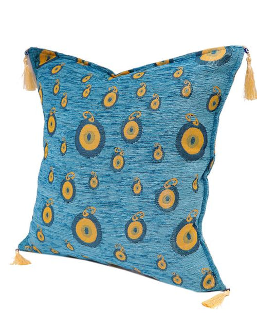 Load image into Gallery viewer, Starry Night Glory Chenille Decorative Turkish Pillow by Bareens Designer Rugs
