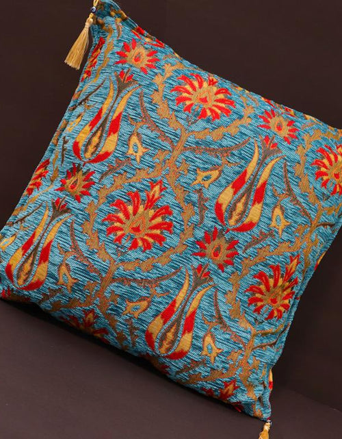 Load image into Gallery viewer, Suzani Tulip Chenille Turkish Decorative Pillow by Bareens Designer Rugs
