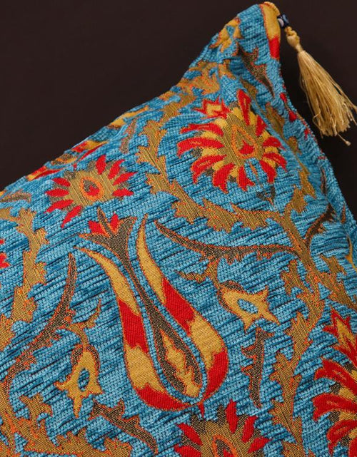 Load image into Gallery viewer, Suzani Tulip Chenille Turkish Decorative Pillow by Bareens Designer Rugs
