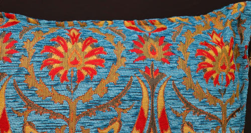 Load image into Gallery viewer, Suzani Tulip Chenille Turkish Decorative Pillow by Bareens Designer Rugs
