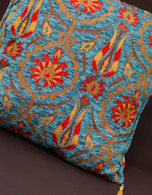 Load image into Gallery viewer, Suzani Tulip Chenille Turkish Decorative Pillow by Bareens Designer Rugs
