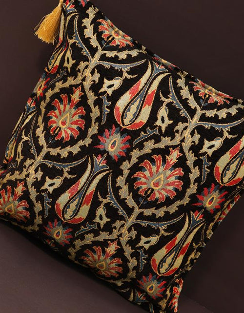 Load image into Gallery viewer, Suzani Tulip Chenille Turkish Decorative Pillow by Bareens Designer Rugs
