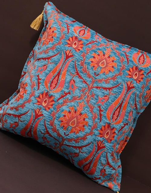 Load image into Gallery viewer, Suzani Tulip Chenille Turkish Decorative Pillow by Bareens Designer Rugs
