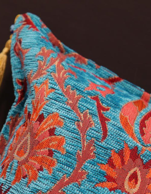 Load image into Gallery viewer, Suzani Tulip Chenille Turkish Decorative Pillow by Bareens Designer Rugs
