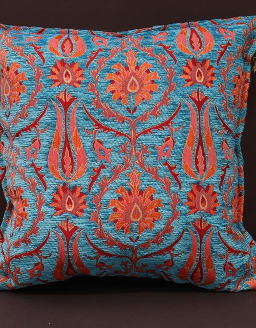 Load image into Gallery viewer, Suzani Tulip Chenille Turkish Decorative Pillow by Bareens Designer Rugs
