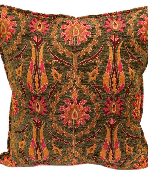 Load image into Gallery viewer, Suzani Tulip Chenille Turkish Decorative Pillow by Bareens Designer Rugs
