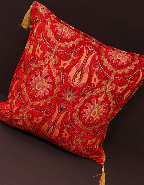 Load image into Gallery viewer, Suzani Tulip Chenille Turkish Decorative Pillow by Bareens Designer Rugs
