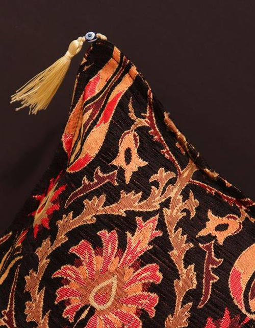 Load image into Gallery viewer, Suzani Tulip Chenille Turkish Decorative Pillow by Bareens Designer Rugs
