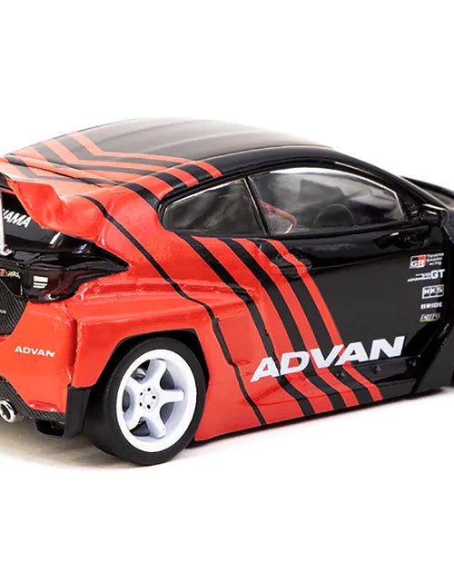 Load image into Gallery viewer, Toyota "Pandem" Yaris RHD (Right Hand Drive) Black and Red "ADVAN" Livery "Hobby43" Series 1/43 Diecast Model Car by Tarmac Works
