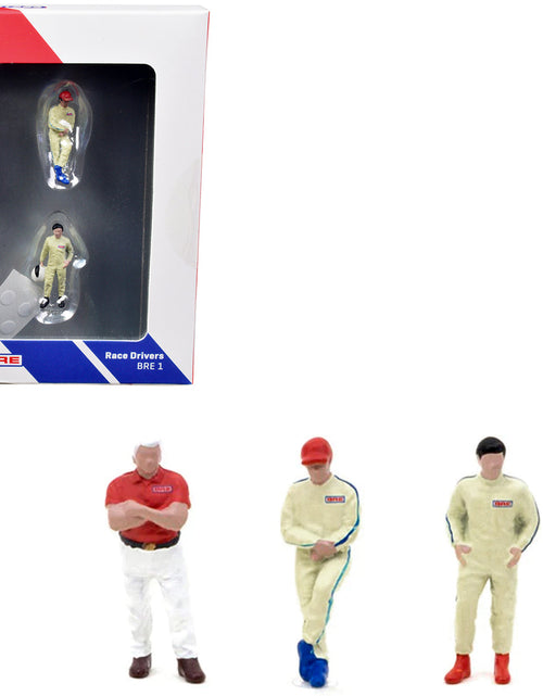 Load image into Gallery viewer, "Race Drivers" 4 Piece Diecast Figure Set "BRE" for 1/64 Scale Models by Tarmac Works &amp; American Diorama
