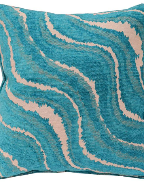 Load image into Gallery viewer, Galaxy Rue Blue Ivory Turkish Silk Pillow by Bareens Designer Rugs
