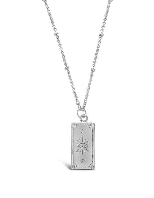 Load image into Gallery viewer, The Lovers Tarot Card Necklace by Sterling Forever
