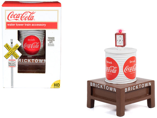 Load image into Gallery viewer, "Coca-Cola" Water Tower with Light "Bricktown" for 1/87 (HO) Scale Models by Classic Metal Works
