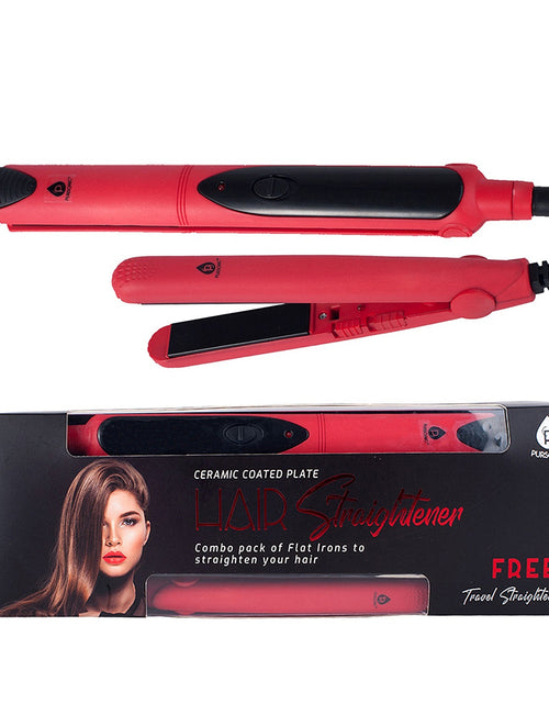 Load image into Gallery viewer, Professional Salon Quality Flat Iron Hair Straightener With A Free Travel Straightener by Pursonic
