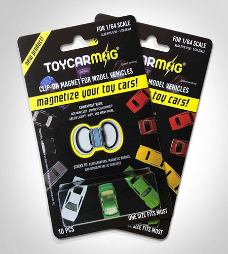 10 piece Clip-On Magnets Clip and Display for 1/64-1/55-1/76 Scale Model Cars by Toyscarmag