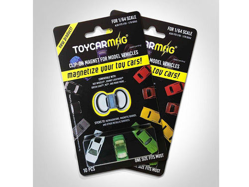 Load image into Gallery viewer, 10 piece Clip-On Magnets Clip and Display for 1/64-1/55-1/76 Scale Model Cars by Toyscarmag
