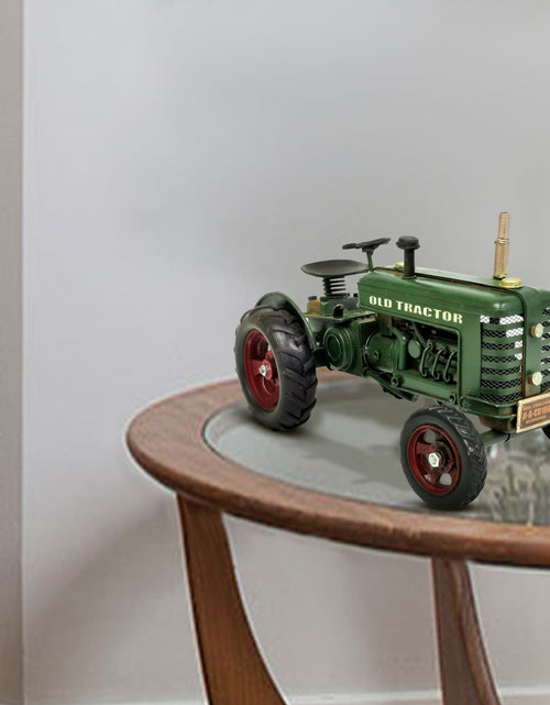 Load image into Gallery viewer, Green "Old Tractor" Metal Model by Peterson Housewares &amp; Artwares
