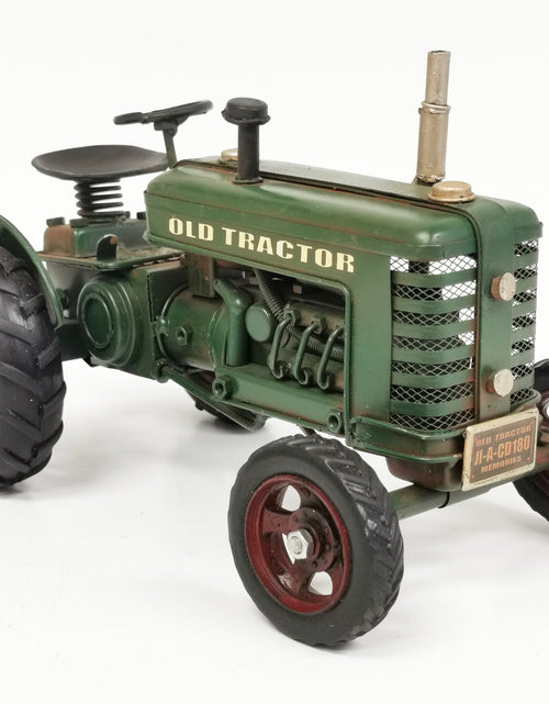Load image into Gallery viewer, Green "Old Tractor" Metal Model by Peterson Housewares &amp; Artwares

