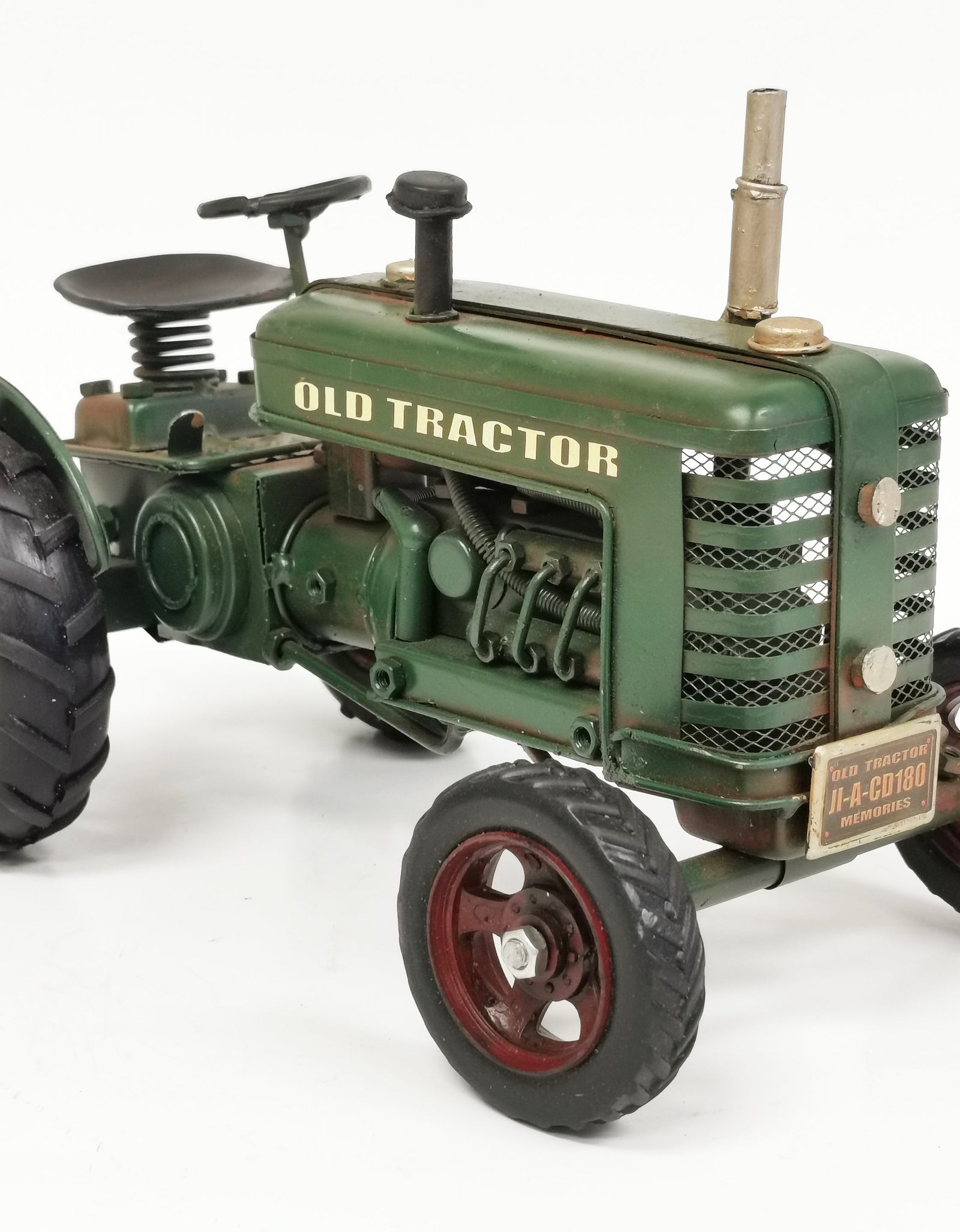 Green "Old Tractor" Metal Model by Peterson Housewares & Artwares