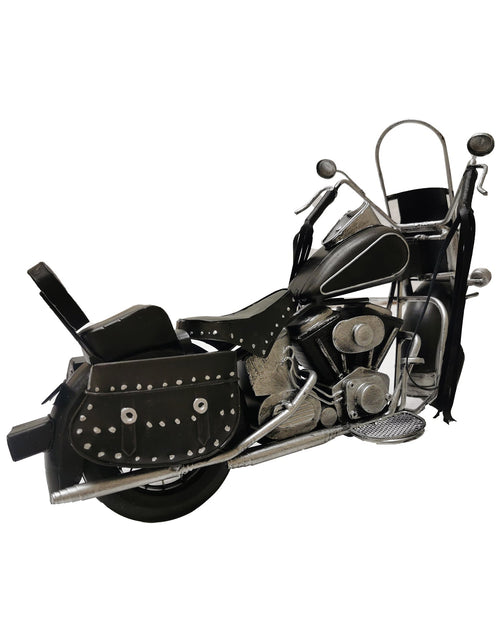 Load image into Gallery viewer, Black Metal Model Motorcycle by Peterson Housewares &amp; Artwares
