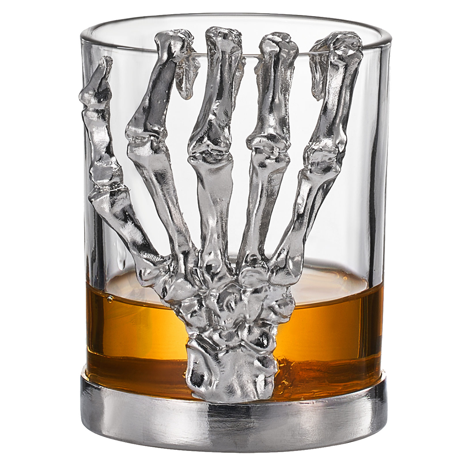 Skeleton Whiskey Glass Tumbler | Single | 10oz Halloween Skeleton Glasses 4.3" H, Goth Gifts, Skeleton Gifts, Skeleton Decor, Spooky Wine Gift Set, Perfect for Halloween Themed Parties by The Wine Savant