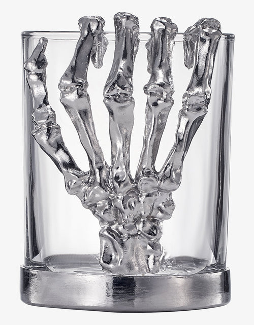 Load image into Gallery viewer, Skeleton Whiskey Glass Tumbler | Single | 10oz Halloween Skeleton Glasses 4.3" H, Goth Gifts, Skeleton Gifts, Skeleton Decor, Spooky Wine Gift Set, Perfect for Halloween Themed Parties by The Wine Savant
