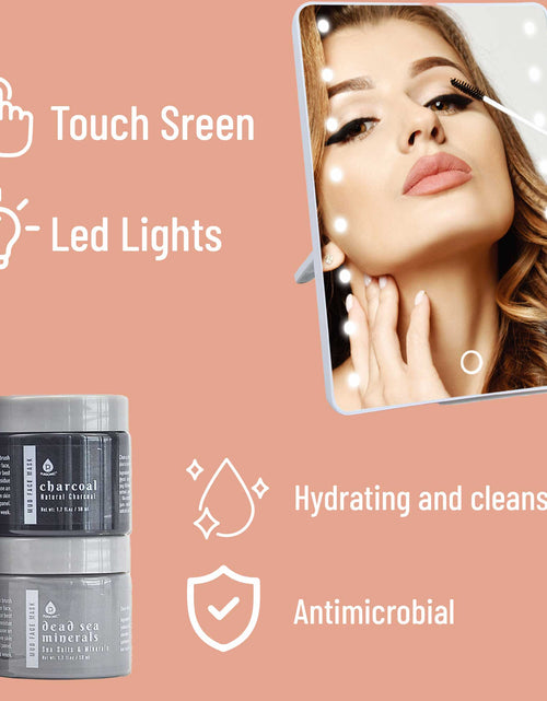 Load image into Gallery viewer, Pursonic Touchscreen LED Vanity Mirror and Luxurious Gel &amp; Mud Face Mask Set by Pursonic
