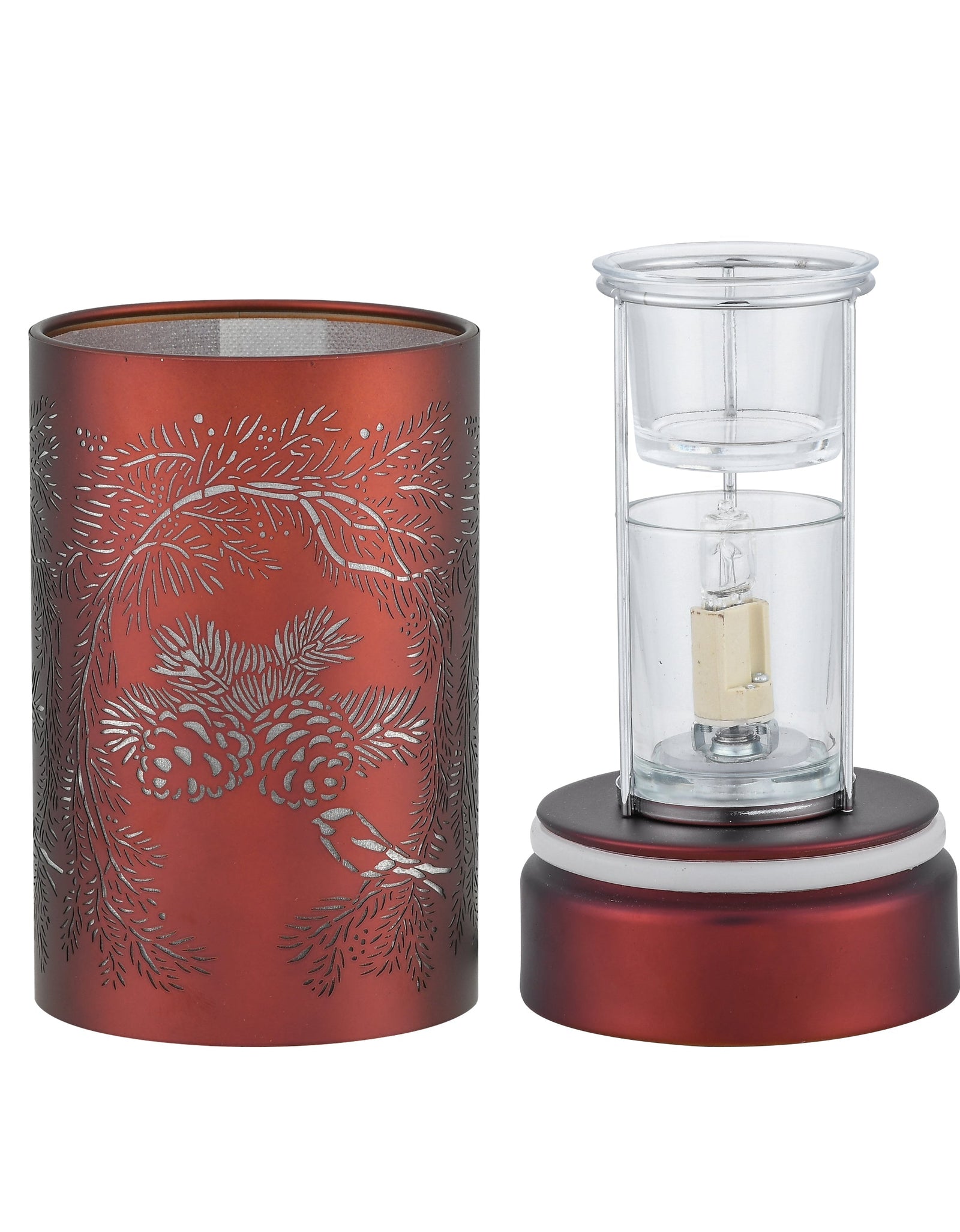 7" Touch lamp/Oil burner/Wax warmer-Copper Pinecone by Peterson Housewares & Artwares
