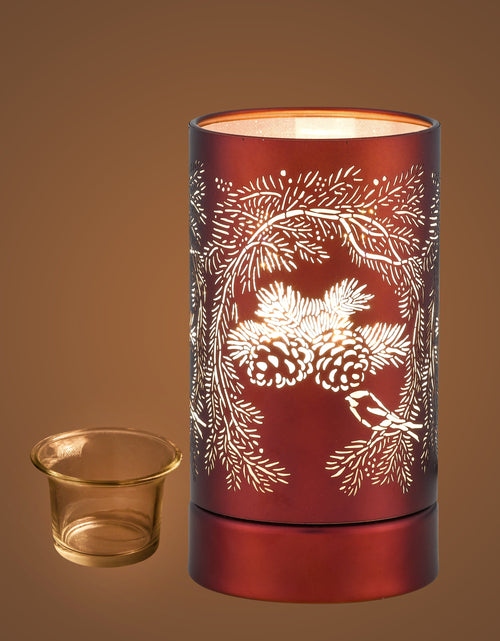Load image into Gallery viewer, 7" Touch lamp/Oil burner/Wax warmer-Copper Pinecone by Peterson Housewares &amp; Artwares
