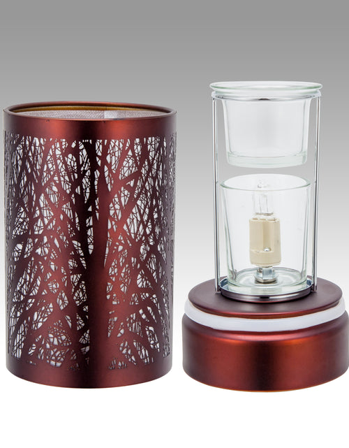 Load image into Gallery viewer, 7" touch lamp-Fragrance Wax Melts Warmer -Electric Candle Essential Oil Burner-Metal Forest Table Decor by Peterson Housewares &amp; Artwares
