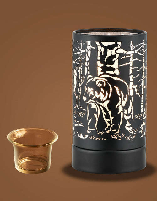 Load image into Gallery viewer, 7" Touch lamp/Oil burner/Wax warmer-Black Bear Family by Peterson Housewares &amp; Artwares
