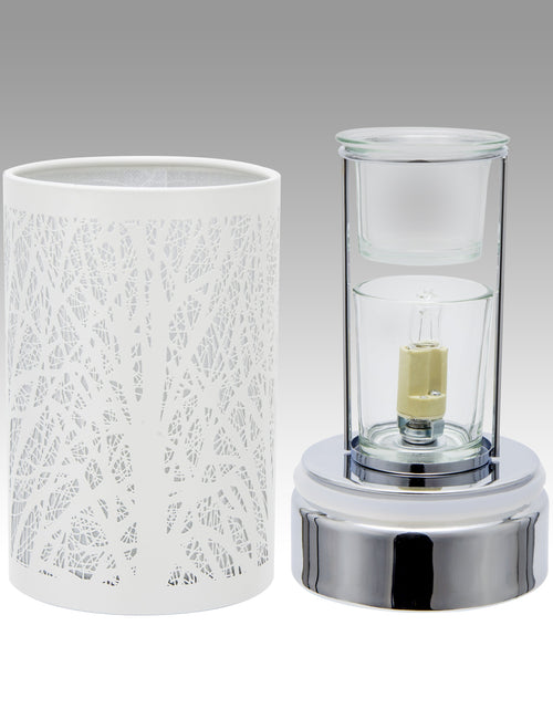 Load image into Gallery viewer, 7" touch lamp-Fragrance Wax Melts Warmer -Electric Candle Essential Oil Burner-Metal Forest Table Decor by Peterson Housewares &amp; Artwares
